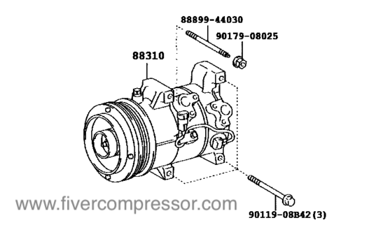A/C Compressor for vehicle 88310-48090, 8831048090;   88310-48091,8831048091 HARRIER 