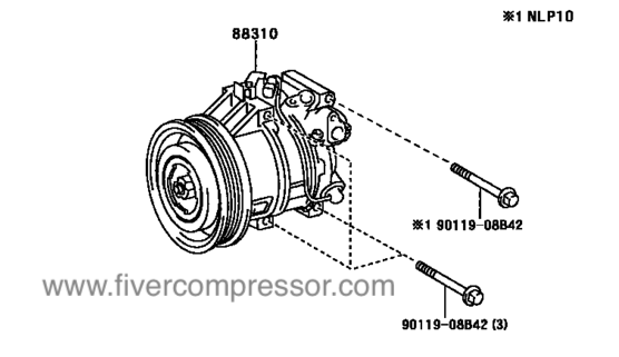 A/C Compressor88310-0D020, 883100D020,88310-0D160,883100D160YARIS/ ECHO/ VIOS/ LIMO 