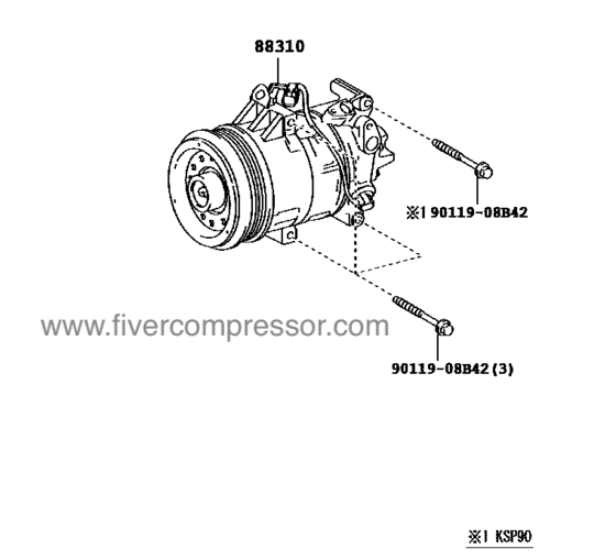 A/C Compressor88310-0D202, 883100D202 YARIS/ ECHO/ VIOS/ LIMO 