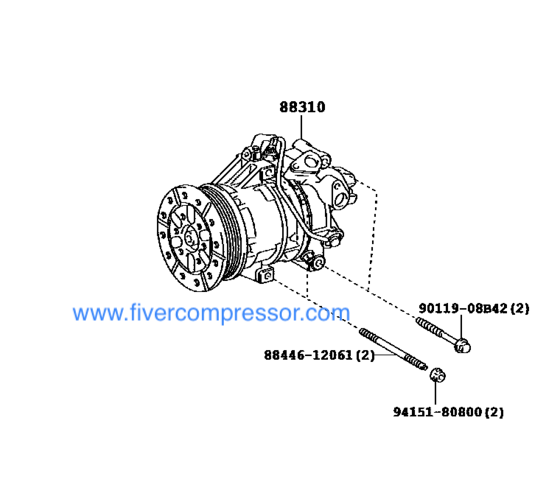 A/C Compressor for vehicle88310-1A680 883101A680      AURIS/ COROLLA     COROLLA