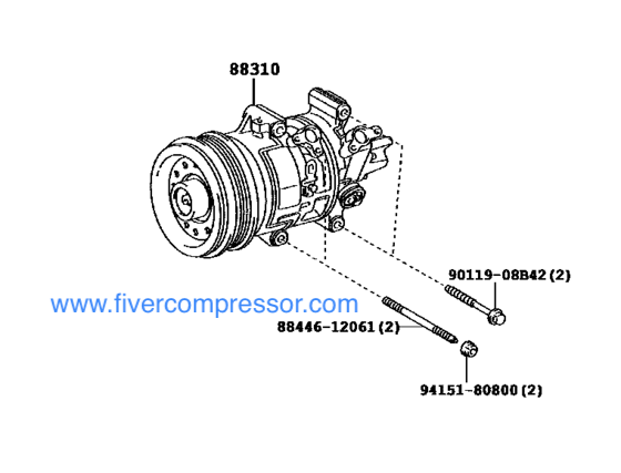 Compresor de aire acondionado88310-1A760, 883101A760     AURIS/ COROLLA     COROLLA