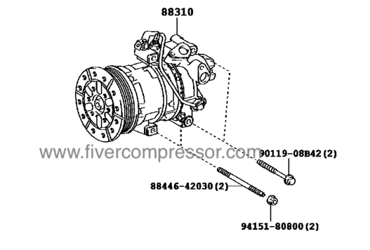 A/C Compressor 88310-02470, 8831002470 COROLLA