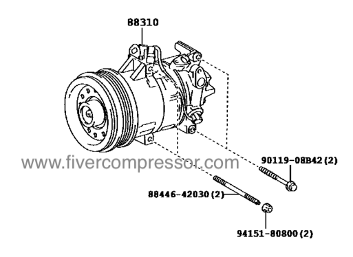 A/C Compressor for vehicle 88310-02630, 8831002630 COROLLA