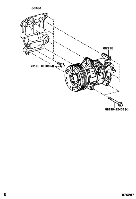 A/C Compressor88310-05100,8831005100; 88310-05101,8831005101AVENSIS 