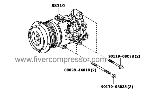 Auto AC Compressor Assy 88310-50170; 88310-50171, 8831050171LEXUS LS 