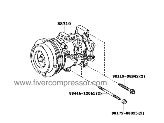 A/C Compressor for vehicle 88310-42310, 8831042310 RAV4/VANGUARD 