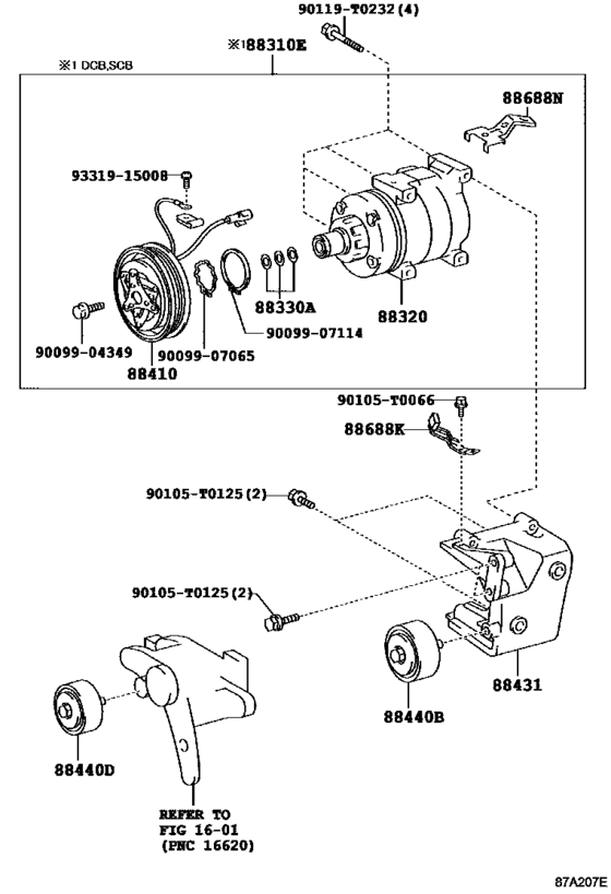 Auto AC Compressor Assy 88310-0K111, 883100K111 HILUX/4RUNNER TRUCK 