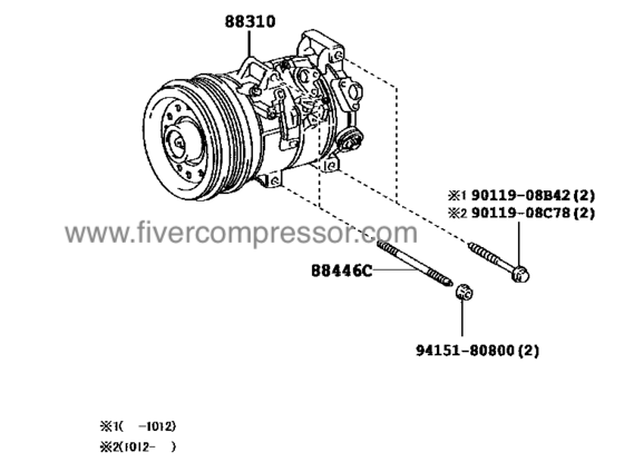 A/C Compressor 88310-1A740, 883101A740 COROLLA 