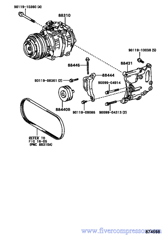 Auto AC Compressor Assy 88310-36881, 8831036881 COASTER 
