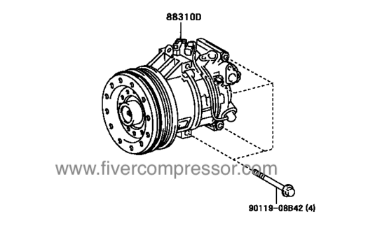 Compresseur de climatisation pour véhicule 88310-52291, 8831052291 TOYOTA XA 