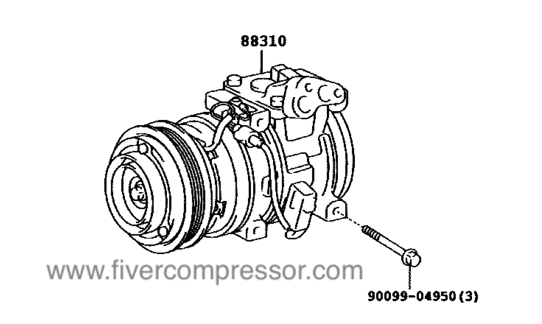 A/C Compressor 88310-02140, 8831002140 COROLLA 