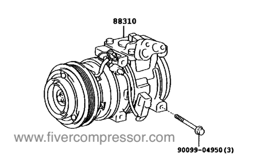 A/C Compressor for vehicle 88310-02280, 8831002280 COROLLA 