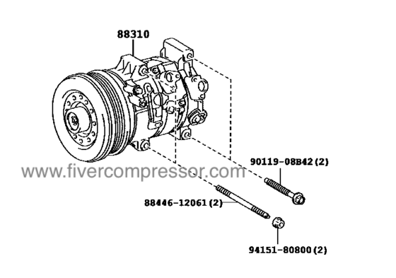 A/C Compressor for vehicle 88310-02680, 8831002680; 88310-1A660，883101A660 COROLLA 