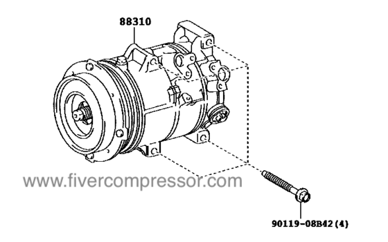 A/C Compressor 88310-06370, 8831006370 CAMRY/ VISTA/ AURION 