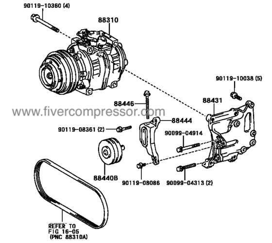 A/C Compressor for vehicle 88310-3B030, 883103B030 COASTER 