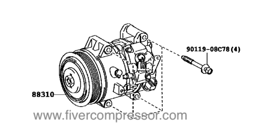 Auto AC Compressor Assy 88310-06540, 8831006540；88310-06541, 8831006541CAMRY/ VISTA/ AURION
