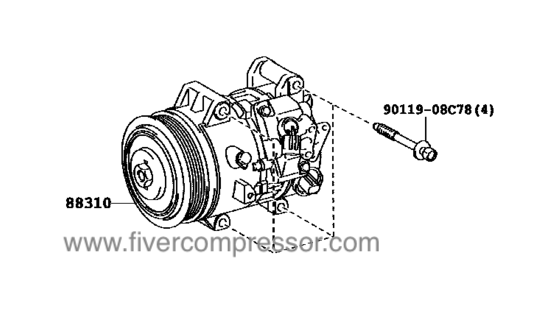 A/C Compressor for vehicle 88310-06471, 8831006471 CAMRY/ VISTA/ AURION