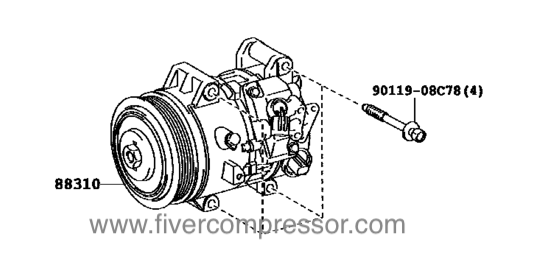 A/C Compressor 88310-06551, 8831006551CAMRY/ VISTA/ AURION