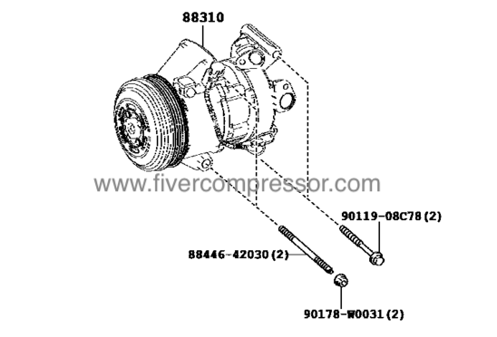 Compresor de aire acondionado 88310-02810, 8831002810 AURIS/ COROLLA COROLLA