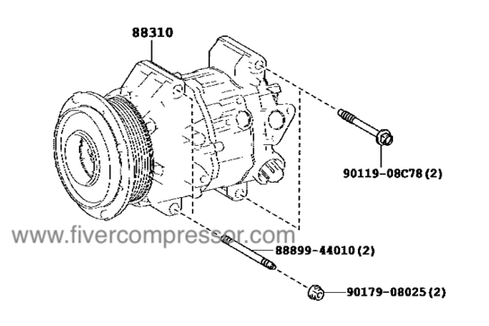 Compresor de aire acondionado 88310-24191, 8831024191 LEXUS GS  URL10  2015-2018; LEXUS LC  URZ100  2017-2018; LEXUS RC  USC10   2014-2018