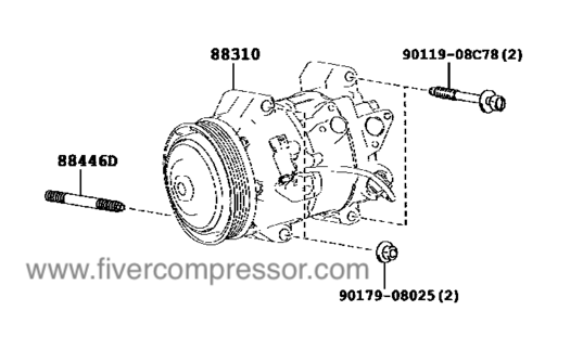 Toyota AC Compressor Assy88310-42391, 8831042391 RAV4/VANGUARD   ZSA42  2015-2018;  ZSA44  2015-2018