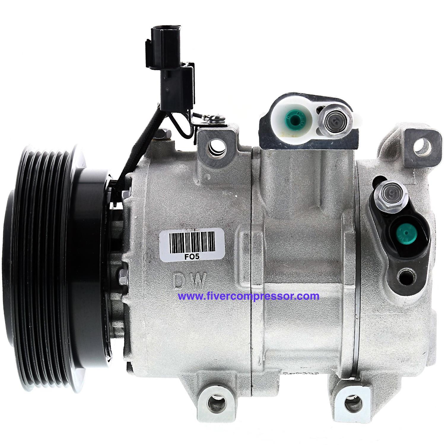 Compressor Assembly 97701-2V000 977011J101, 977011R000 DV13 6PK Auto A/C Compressor for Hyundai Veloster 2012-2017