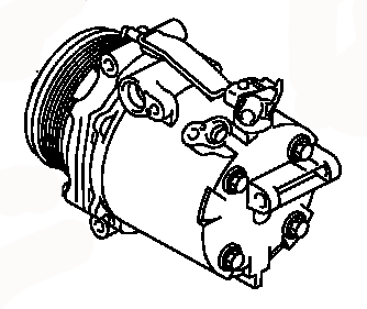 AC COMPRESSOR ASSY 7813A365 7813A328 7813A129 MITSUBISHI LANCER 12.2006-