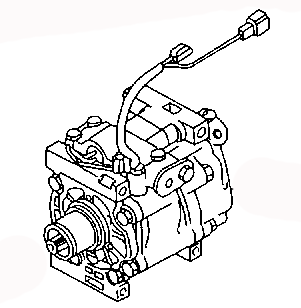 MAZDA DEMIO 1998 AC COMPRESSOR D201-61-450B D201-61-450C D201-61-450D 