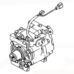 MAZDA 626 1997 AC COMPRESSOR GE6R-61-450 