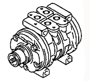 AC COMPRESSOR ASSY MB276283 MITSUBISHI DELICA STAR