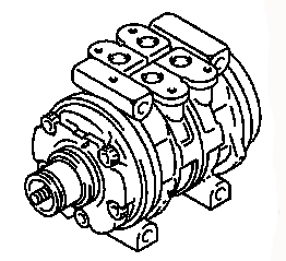 AC COMPRESSOR ASSY MB630057 MR175656 MITSUBISHI DELICA STAR 04.1986-06.1999