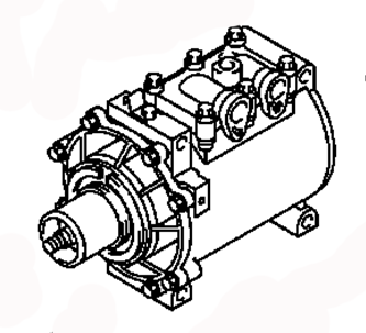 AC COMPRESSOR ASSY MB630342 MITSUBISHI L200 05.1986-05.1996