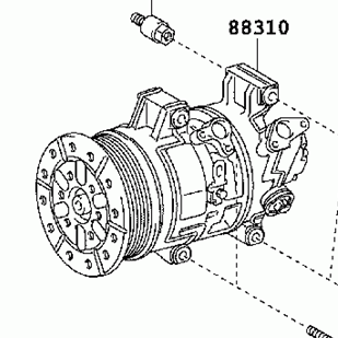TOYOTA COROLLA ADE150 2007-2014 A/C Compressor 88310-02480