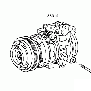 TOYOTA COROLLA ZZE12- 2001-2003 Compressor Air Conditioning 88310-02140