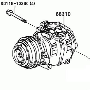 TOYOTA COASTER BB5- 2003-2007 Compressor Assy Cooler 88310-3B030