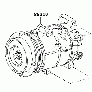 TOYOTA CAMRY/HYBRID ACV41 2006-2009 Compressor Air Conditioning 88310-06370