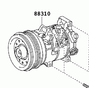 TOYOTA COROLLA HB ZRE152 2007-2014 Compressor Assy Cooler 88310-1A660