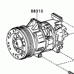 TOYOTA AVENSIS AZT250 2003-2006 Compressor Assy Cooler 88310-05090