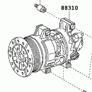 TOYOTA AURIS ADE150 2007-2010 Compressor Assy Cooler 88310-02400