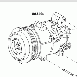 TOYOTA ALPHARD/VELLFIRE/HV ANH20 2006- Compressor Air Conditioning 88310-28610