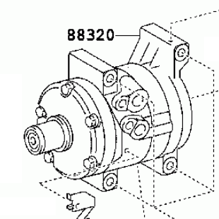 Toyota Tacoma TRN22-/24-/26- 2011- A/C Compressor 88320-04060