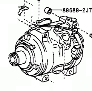 Toyota RAV4 CLA2- 2001-2005 Compressor Assy Cooler 88320-42110