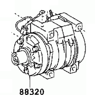 Toyota Land Cruiser prado KDJ12-/KDJ120 2002-2004 Compressor Air Conditioning 88320-35730  88320-6A081