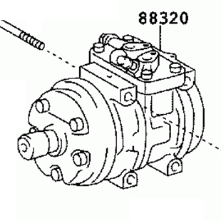 Toyota Hilux LN141/146/166 1997-2005 Compressor Air Conditioning 88320-35630