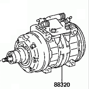 Toyota Crown MS123/125 1983-1987 Compressor Air Conditioning 88320-30330