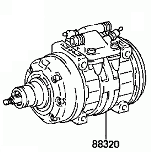 Toyota Crown MS122/MS125 1983-1987 A/C Compressor 88320-30510  88320-30330