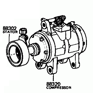 Toyota Crown  1974-1979 Compressor Air Conditioning 88320-30240  88320-30230