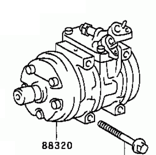 Toyota Corolla nap/sed ZZE110 2000-2002 Compressor Air Conditioning 88320-02050
