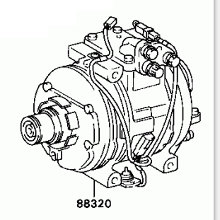 Toyota Celica AT180 1989-1993 A/C Compressor 88320-2B020