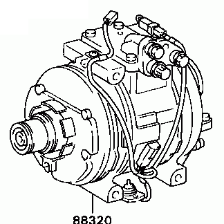 Toyota Celica  1989-1991 Compressor Assy Cooler 88320-20781  88320-20780